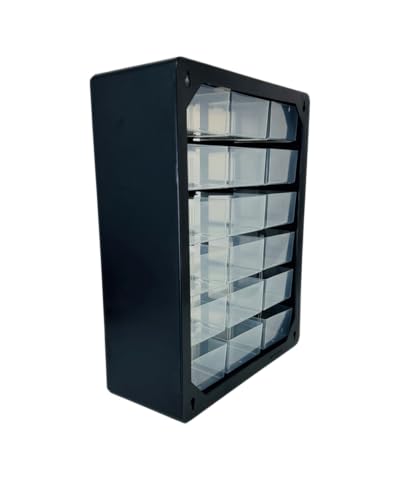 Homak 24-Drawer Parts Organizer, Black, HA01024152 - size: 18-Drawer
