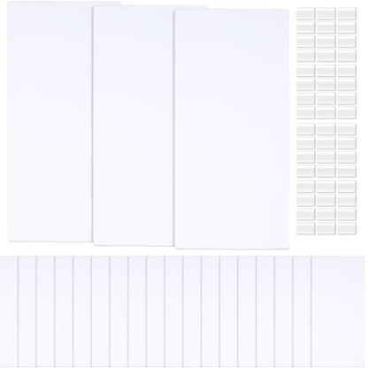 6 Pcs 5 x 3 Inch Flat Blank Plate Wall Hole Covers Ceiling Covers Plate with 48 Pcs Double Faced Adhesive Tape for Floor or Wall(5 x 3 Inch)