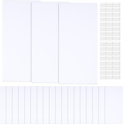 6 Pcs 5 x 3 Inch Flat Blank Plate Wall Hole Covers Ceiling Covers Plate with 48 Pcs Double Faced Adhesive Tape for Floor or Wall(5 x 3 Inch)