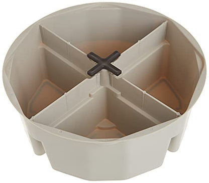 Custom Leathercraft1154 4-Inch High, Full-Round Bucket Tray,Cream White - size: No Size