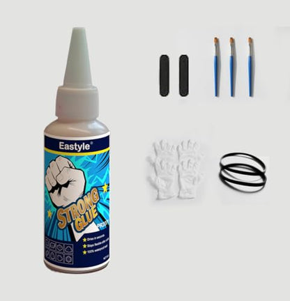 Eastyle Super Glue Gel Clear: 2oz/60ml Large Capacity, Strong All Purpose Adhesive for Plastic Metal Wood Rubber, Waterproof Flexible Non-Yellowing, Instant Bond for Home Repair Crafts, 1 Pack
