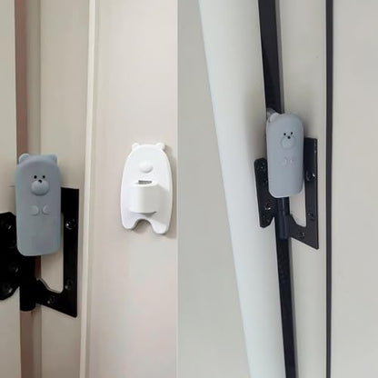 Door Pinch Guard,Slam Stoppers,Soft Stopper Hinge,Hanging Rubber Wedge,Grey,2PCS - color: Greyx2
