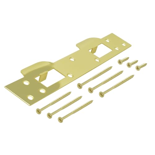Nuk3y SP550 Combination Security Door Strike for 5-1/2 inch Hole Center (Polished Brass) - color: Polished Brass