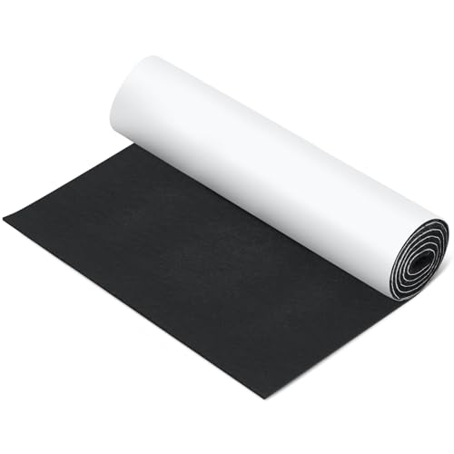 Fullhawl Large Felt Furniture Pads 20 x 60 Inch Non Slip Self Adhesive Black Heavy Duty Cuttable Strip Roll Felt Sheet Tape for Protecting Hardwood Floors Chair Wall - color: Black, size: 20 x 60 Inch, style: Felt