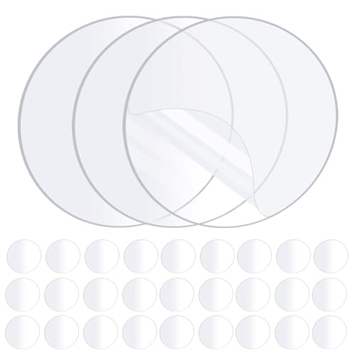 ZOMPAGO 30PCS Heavy Duty Double Sided Adhesive Mounting Circle Tape- Waterproof,Strong Adhesion,Clear, High Strength,No Residue Removability for Hanging,Wall Mounting, Home Decor,Adhesive for Shower - color: 30PCS, size: Circle(2Inch)