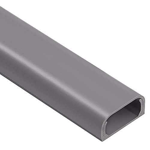 Cable Hider Raceway Kit, Wire Hiders for TV on Wall 68in, Paintable Cord Cover Channel, Cord Hider for Wall Mounted TV in Home Office, W0.95in X H0.47in, Grey - color: Grey, size: W0.95in X H0.47in X L68in