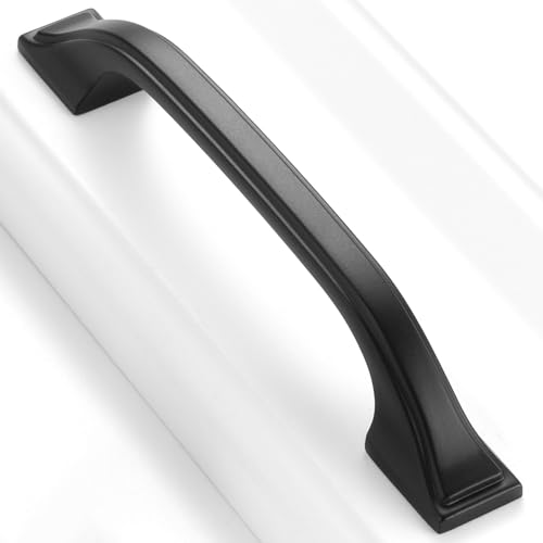 10 Pack Matte Black Cabinet Pulls 3-3/4 Inch Black Cabinet Handles Black Hardware for Kitchen Cabinets 8222 Drawers Bedroom Dresser Bathroom Vanity Cupboard - color: Matte Black, size: 3-3/4 Inches, style: 10 Pack Arch Pull
