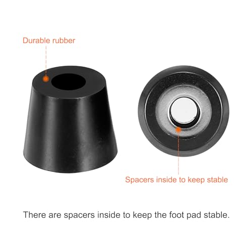 Cutting Board Feet, 16 Pack Round Rubber Feet Bumpers Non Slip Bumper Pads with Stainless Steel Screws for Furniture Chairs Desks Electronics (0.16" Wx0.55 H) - size: 0.16"Wx0.55"H