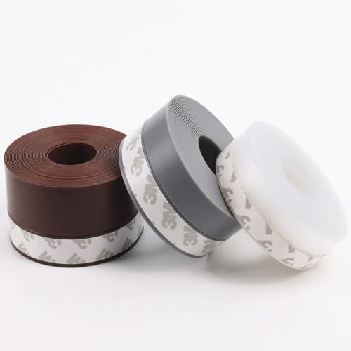 Window Sealing Strip, Self Adhesive Weather Stripping 35mm Width, Silicone Door Bottom Seal Strip Tape for Gaps of House Glass Shower Window and Door Weatherproof Soundproof, Transparent (10M/33ft) - size: 10M/33ft 35mm Transparent
