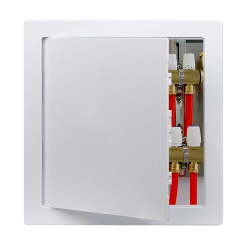 Access Plumbing Panel for Drywall Ceiling, 12x12 in Plastic Access Door, Wall Hole Cover Plate for Plumbing & Electrical & Wiring, White - color: White-1PC, size: 12x12 in