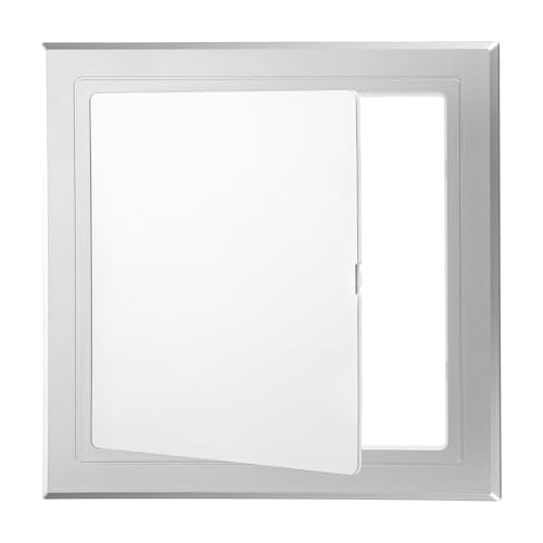 PATIKIL 4x4 inch(100x100mm) Self-Adhesive Access Panel, ABS Plumbing Access Doors Easy Wall Hole Cover for Drywall Plumbing Electrical Cables Wiring, Silver Tone - color: Silver Tone, size: 4x4 inch(100x100mm)