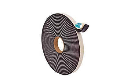 WOD SSFLDFT Closed Cell Sponge Rubber Foam Tape, 1/4 inch Thick, 3/4 inch x 35 ft. Made in USA Weatherstrip Seal, Windows and Doors Adhesive, Sound Proof Insulation, Black - size: 3/4"W,1/4"T,35'L