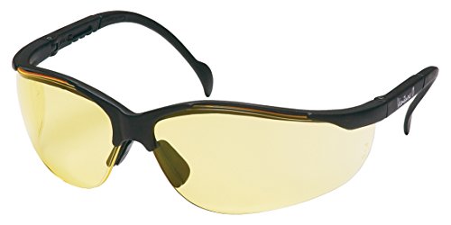 Pyramex Venture II Safety Eyewear, Indoor/Outdoor Mirror Anti-Fog Lens - color: Amber Lens/ Black Frame
