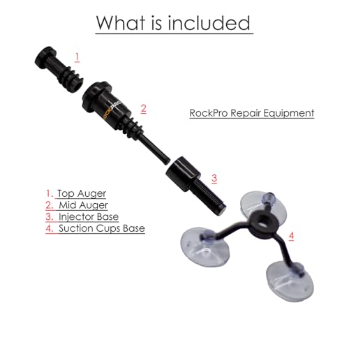 Rockpro Windshield Repair Kit – Auto Glass Crack & Rock Chip Fix Tool for Car Window – DIY Professional Resin System for Bullseyes, Stars, Combo Breaks – Fast & Easy Fix