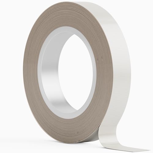 Teflon Tape,1/2-inch x 33 Feet x 0.18mm Low Friction Tape High Temp Adhesive Tape,Abrasion Resistant,Surface Protection for Wood,Drawer,Cabinet,Furniture,Vacuum Sealer & Hand Impulse Sealers - color: White, size: 1 Roll 1/2-inch x 33 Feet