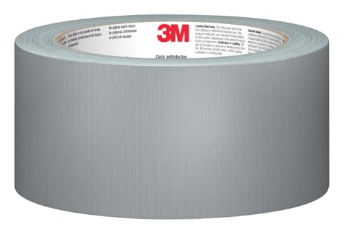3M Basic Duct Tape, 1.88 in x 55 yd, 1 Roll, Hand Tear Silver Duct Tapes for Temporary Repairs, Indoor Use, Great for Bundle, Patch, Protect & Repair (1055) - size: 55 yards, style: 1 roll