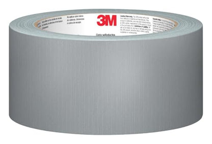 3M Basic Duct Tape, 1.88 in x 55 yd, 1 Roll, Hand Tear Silver Duct Tapes for Temporary Repairs, Indoor Use, Great for Bundle, Patch, Protect & Repair (1055) - size: 55 yards, style: 1 roll