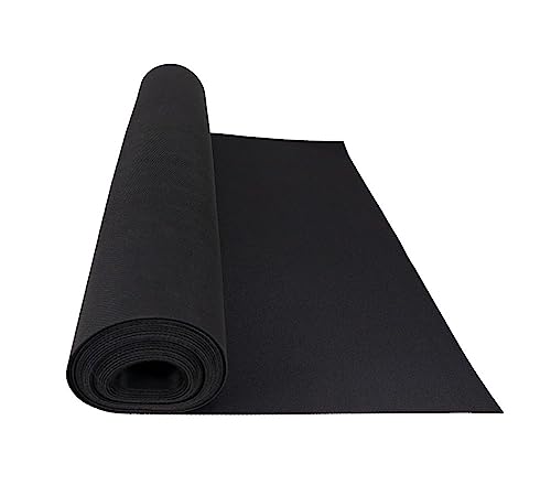 Mytee Products 20' x 27" Black Neoprene Floor Runners - Non Skid Bottom, Protect All Floor Surfaces - Reusable Neoprene Floor Mat with Slip-Proof Surface - color: Black, size: 1 Pack