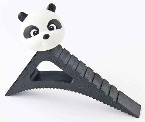 Pekasa Kids Door Stopper, Award Winning Design Heavy Duty Rubber Door Stops, Works on Any Floor Surface and Any Door Type, Fun Door Wedge Stop for Kids Room, Play Room or Family Room (Black Panda) - color: Black Panda