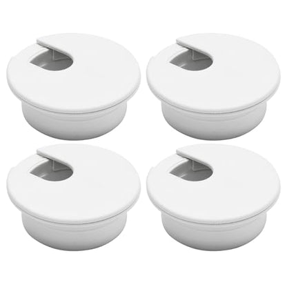Desk Grommet 2" (50 mm), Desk Cord Hole Cover, Cable Grommet ABS Plastic, Desk Hole Grommet for Office and Home Table Cable, Detachable Cable Cord Organizer (White 4 Pcs) - size: 2" (50 mm), style: 4 pcs White