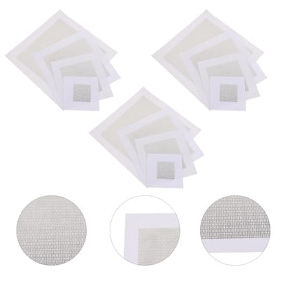 Kisangel 12pcs Self-Adhesive Fiberglass Wall Repair Patches Mesh Patch Kit for Drywall Hole Fixing White 2-8 Inch Household Wall Repair Supplies