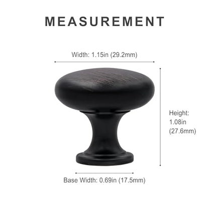 HESTIA HARDWARE 25 Pack | Oil Rubbed Bronze Round Cabinet Pulls and Knobs for Kitchen, Dresser and Drawer(Z5.25.O) - color: Oil Rubbed Bronze