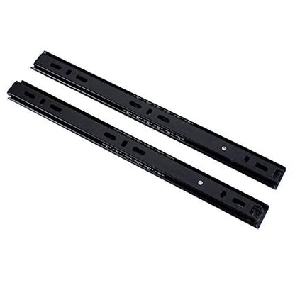 Drawer Slides 14 Inch Ball Bearing Full Extension 3 Section Slide Track Mounting Drawer Runners Slider for Cabinet Home Furniture, 2 Pack(Black 14 Inch) - size: 14 Inch