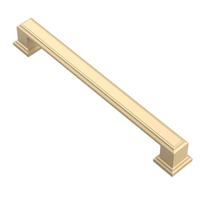Alzassbg 10 Pack Brushed Gold Cabinet Pulls, 6-1/4 Inch(160mm) Hole Center Cabinet Handles Kitchen Pulls for Cabinets and Drawer AL3071MGP - color: Brushed Gold, size: 6-1/4" Hole Center