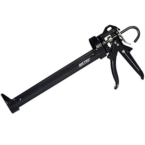 AWF PRO Heavy Duty Caulk Gun, 18:1 Thrust Ratio, Steel Frame Construction, Rotating Barrel, Ladder Hook, Puncture Tool & No Drip Pressure Release Tab, 29 oz Caulking Gun - size: 29 oz Caulking Gun, style: Pack of 1