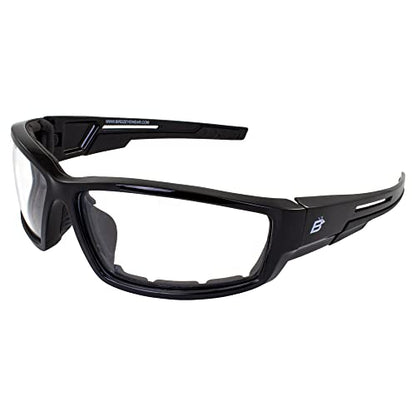 Birdz Eyewear Swoop Anti-Fog Padded Motorcycle Sunglasses Riding Glasses 2 Pairs Black Frame with Clear & Smoke Lenses for Day & Night ANSI Z87 .1 (Clear/Smoke)