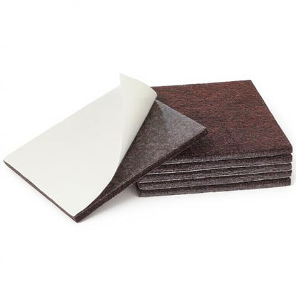 6Pcs Square Felt Furniture Pads 4" x 4" Self Adhesive Square Furniture Felt Pad Cuttable Anti Scratch Furnitures Pads Floor Protectors Furnitures Sliders for Hardwoods Cabinet Laminated Floors