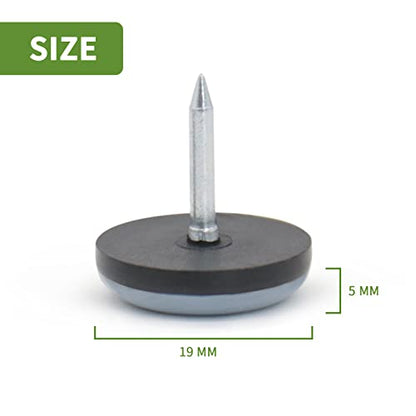 Chair Leg Floor Protectors 3/4'' Furniture Glides - Nail on Furniture Sliders Floor Protectors for Chairs