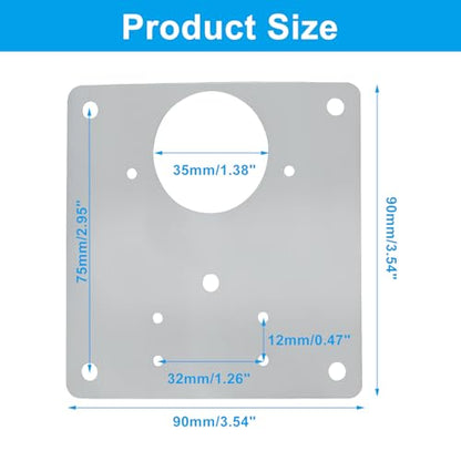 6 PCS Cabinet Hinge Repair Plate, Stainless Steel Hinge Repair Kit with Mounting Screws, for Kitchen, Cupboard, Cabinet Doors, Locker