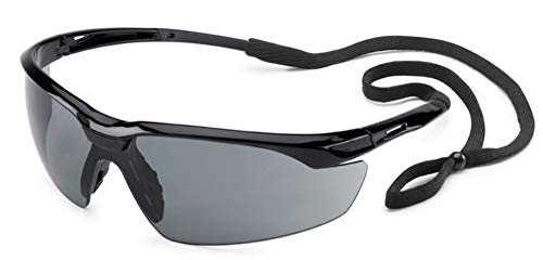 Gateway Safety 28GB83 Conqueror Wraparound Eye Safety Glasses, Gray Lens, Black Frame - color: Gray Lens / Black Frame, size: One Size