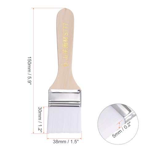 HARFINGTON 20pcs Paint Brushes 1.5" Paint Brush Nylon Flat Wall Paint Brush Soft Bristle with Wood Handle for Painting DIY Latex Paints Furniture Cabinets Fences, White - color: White, size: 1.5 inch