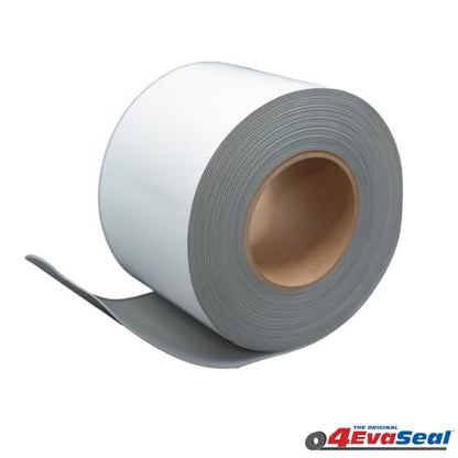 4evaseal™, 57206, Multi-Purpose White Tape - 4" x 50' – UV-Resistant, Waterproof Repair & Sealing Tape