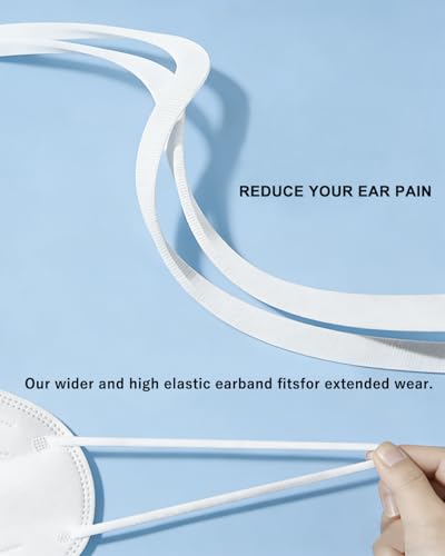KN95 Face Masks 50 Pack, 5 Layer Breathable Disposable Cup Dust Safety Masks Individually Wrapped， - color: Grey 50 Pack