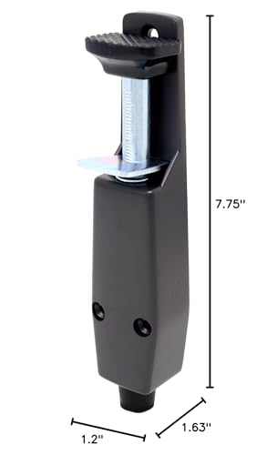 SUMMIT DOORWARE Heavy Duty Spring Loaded Step Down Door Stopper - Door Holder Ideal for Residential & Commercial Use - Duronotic Finish