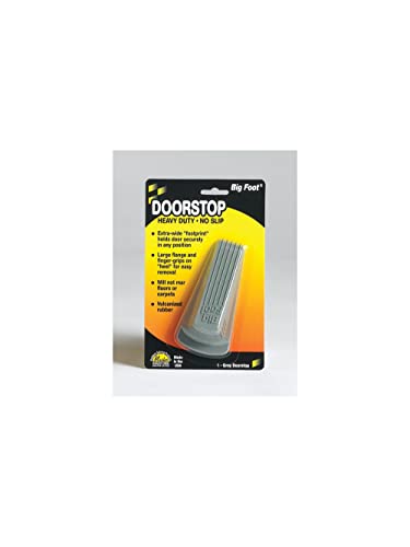 Master Caster Big Foot Doorstop, 4.75 x 2 x 1.25 Inches, Gray, 1/Pack (00941) (Pack of 2) - color: Gray, size: 941 (Pack of 2)