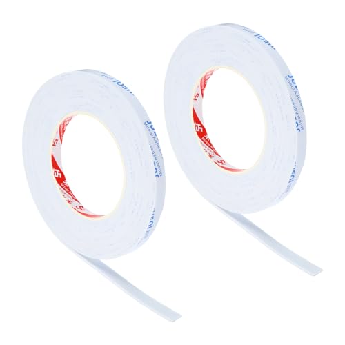 PATIKIL 3/8" W x 5/64" T x 16.4Ft EVA Single Sided Foam Tape, 2Pcs Adhesive Sealing Strip Foam Waterproof Weather Sealing Strips for Door, White - color: White, size: 3/8"W x 5/64"T x 16.4Ft
