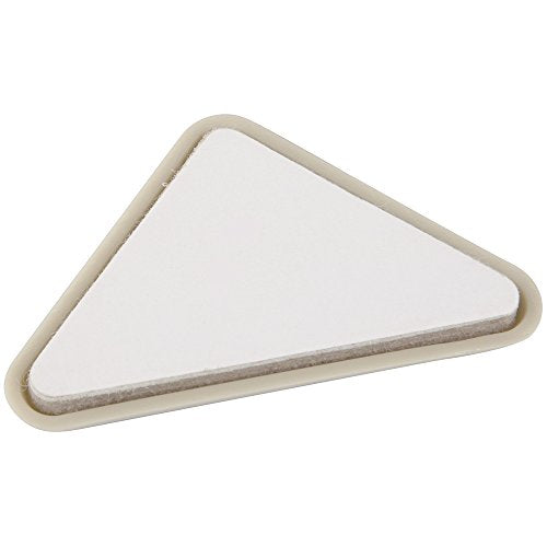 Super Sliders 2" Self-Stick Triangle Furniture Sliders for Carpet, Anti-Slip Adhesive Furniture Moving Pads for Beds, Sofas, Dressers, Set of 4, Beige