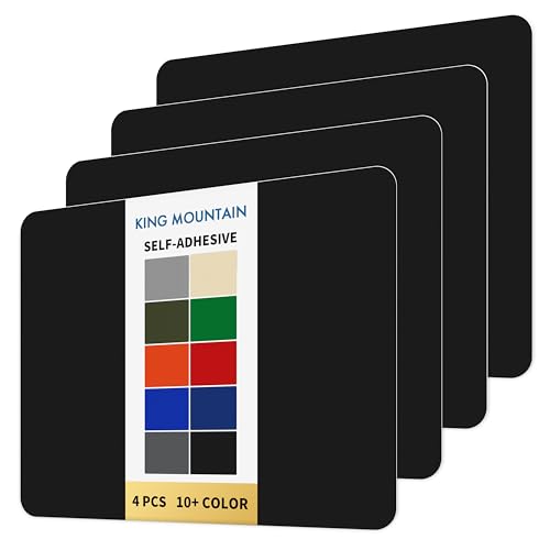 KING MOUNTAIN Self Adhesive Nylon Fabric Repair Patch, 9×11 Inches 4 Pcs, Quick Down Jacket Repair Patch, Waterproof Outdoor Gear Patch Kit for Tent,Backpacks,Umbrella, Gloves, Sleeping Bag (Black) - color: Black, size: Nylon-9"w×11"l-4pcs