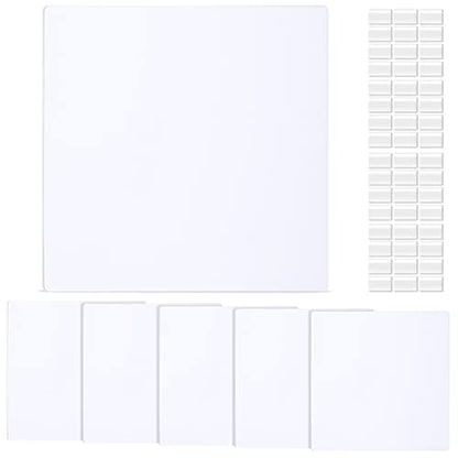 Sosation 6 Pcs Square Plastic Flat Blank Plate Wall Hole Cover Ceiling Cover Plate with 48 Pcs Double Faced Adhesive Tape for Ceilings or Wall(12 Inch) - size: 12 Inch