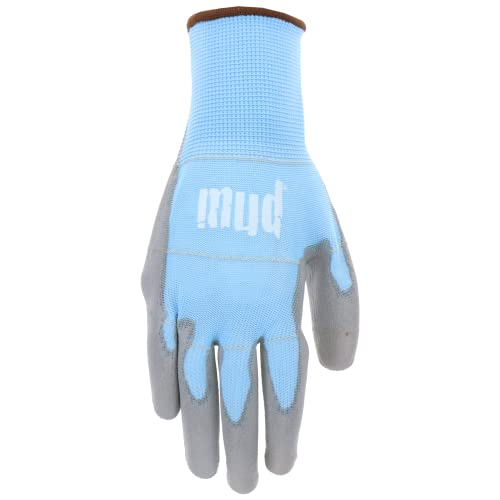MUD Smart, Polyurethane Coating, Abrasion Resistance, Breathable, Touchscreen Compatible, Bluebery, Large (028B/L)
