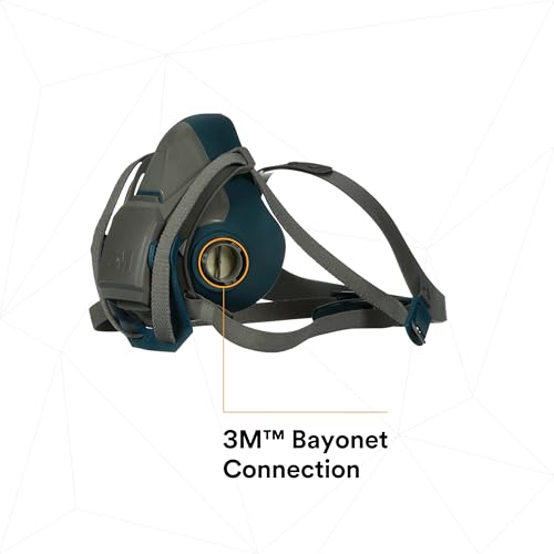 3M Rugged Comfort Quick Latch Half Facepiece Reusable Respirator - size: 1 Count (Pack of 1), style: Large