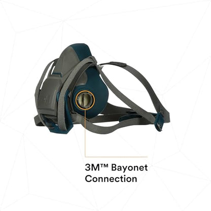 3M Rugged Comfort Quick Latch Half Facepiece Reusable Respirator - size: 1 Count (Pack of 1), style: Small