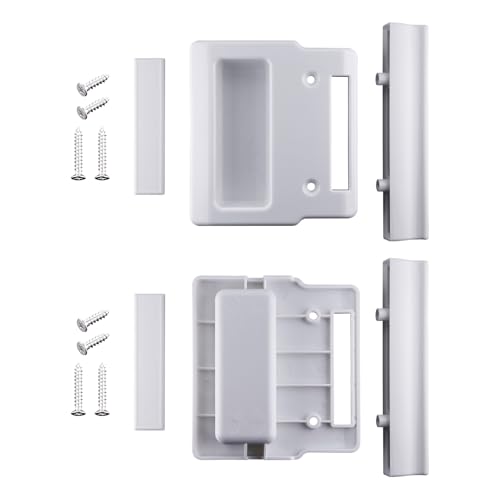 White Screen Hardware Kit for Andersen Doors, Fits Andersen A-Series Gliding & Hinged Patio Doors, Frenchwood, Narroline, Perma-Shield, Two/Three-Panel Series Doors Manufactured from 1982 to Present - color: 2Pcs White
