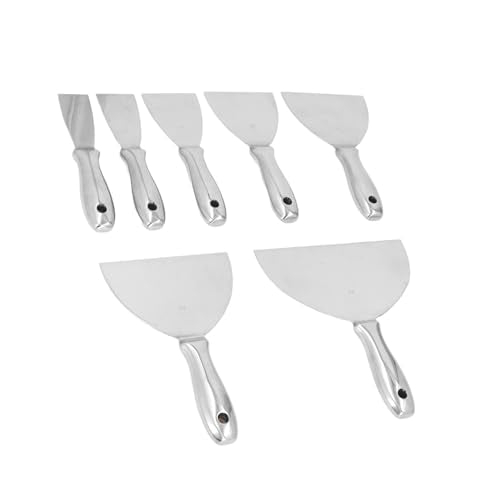 Stainless Steel Putty Knife Set, Comfortable Grip, Various Sizes, with Hang Hole, for Repairing Drywall, Removing Wallpaper, Applying Putty, Plaster, Cement