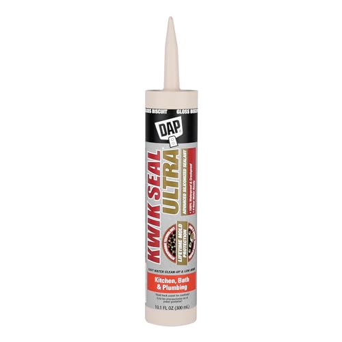 Kwik Seal Ultra Advanced Kitchen and Bath Siliconized Sealant, Gloss Biscuit, 10.1 Oz (7079818899)