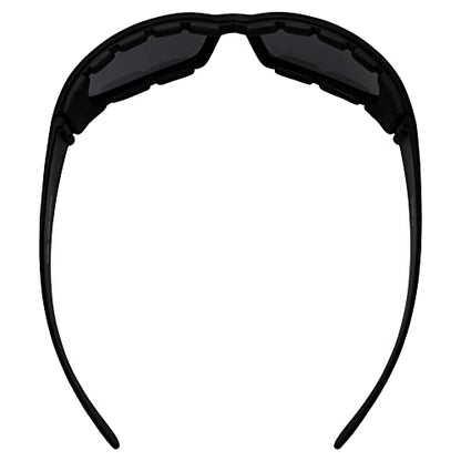 Global Vision Chicago Padded Riding Motorcycle Sunglasses For Men & Women Black w/Smoke Lens Safety - color: Smoke